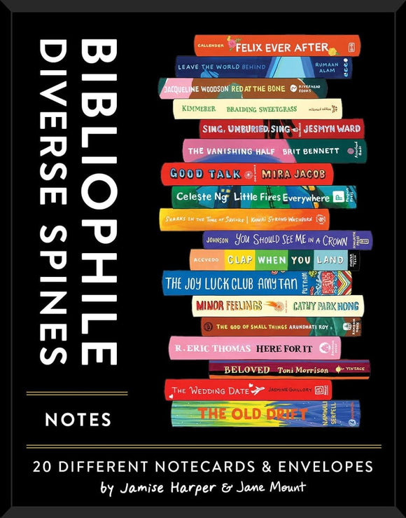 Bibliphile: Diverse Spines (20 different Notecards & Envelopes); Jamise Harper & Jane Mount