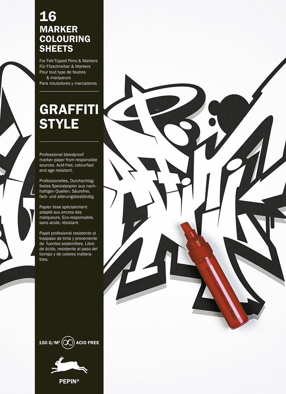 Graffiti Style Marker Colouring Sheets